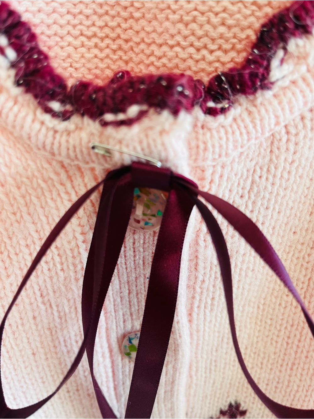 Urban Outfitters Kimchi Blue Alice Femme Fair Isle Cropped Cardigan XS NWOT - Picture 8 of 13